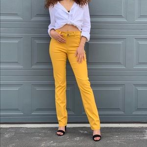 Mustard-Yellow Straight Leg Pants 💛